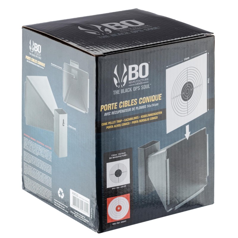 PORTE CIBLE CONIQUE 14 X 14 CM BO MANUFACTURE EN ACIER