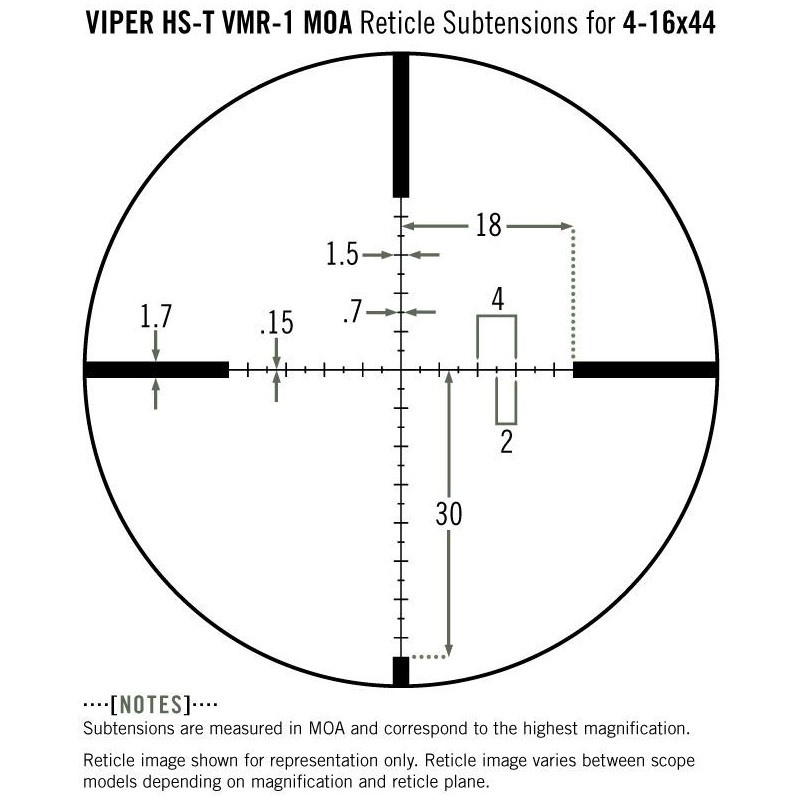Lunette VORTEX VIPER HST 4-16x44 ret.VMR-1 Mrad