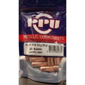 Ogives PPU Cal. 375 SP RN 300grs - sachet de 20 unités