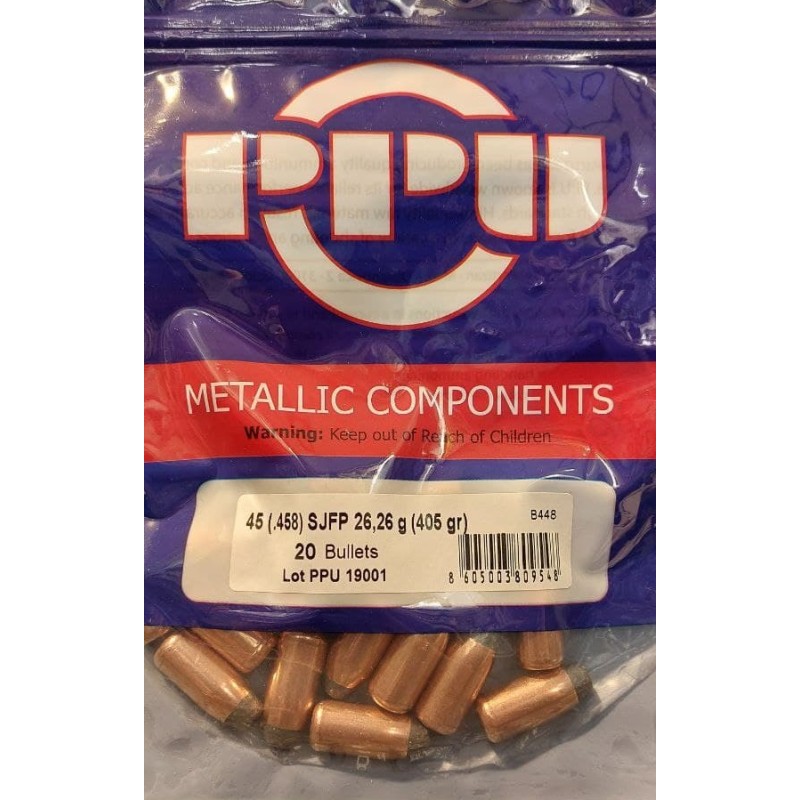 OGIVES PPU 45 (.458) SJFP 405gr par 20