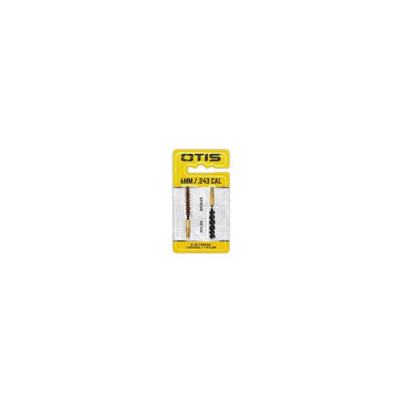 Lot de 2 brosses de nettoyage pour arme calibre .250, .257, .243"/6 mm.
