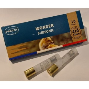 Cartouches WONDER 410 12mm SUBSONIC 7g - Boite de 10