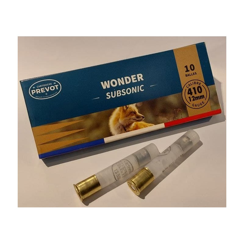 Cartouches WONDER 410 12mm SUBSONIC 7g - Boite de 10