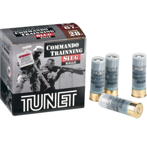 Cartouches TUNET Commando Shooting Slug Cal. 12/67 28g - Boite de 25 unités