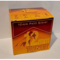 Cartouches TUNET 12 mm Petit Gibier n°6 - boite de 25