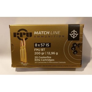 Cartouches PPU 8x57 IS MATCH LINE 200 grs - boite de 20 unités