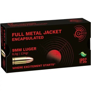 Cartouches GECO SINTOX SX - FMJ - Cal: 9mm LUGER - 124Grs - par 50 