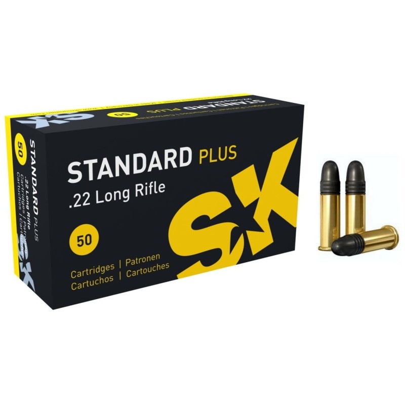 Cartouches SK STANDARD PLUS Calibre 22LR - Boite de 50 unités