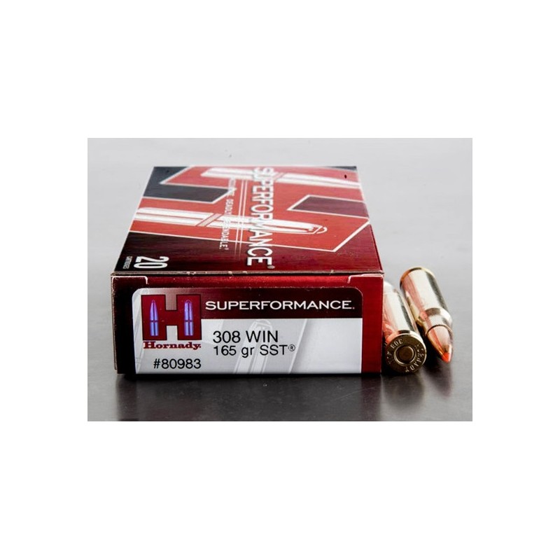 Cartouches HORNADY 308 WIN 165grs SST