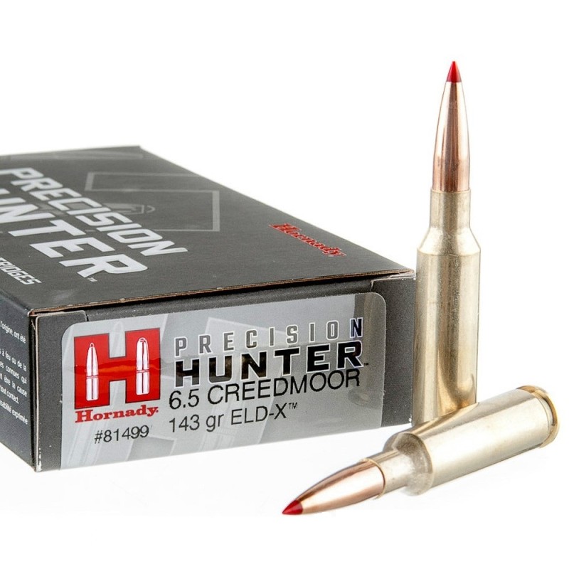 Cartouches HORNADY Calibre 6,5 CREEDMOOR  143grs ELD-X