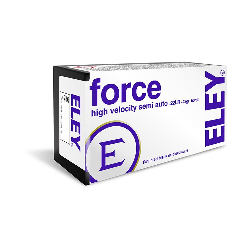 Cartouches ELEY Force  Cal: 22LR - 42gr - Boite de 50 unités