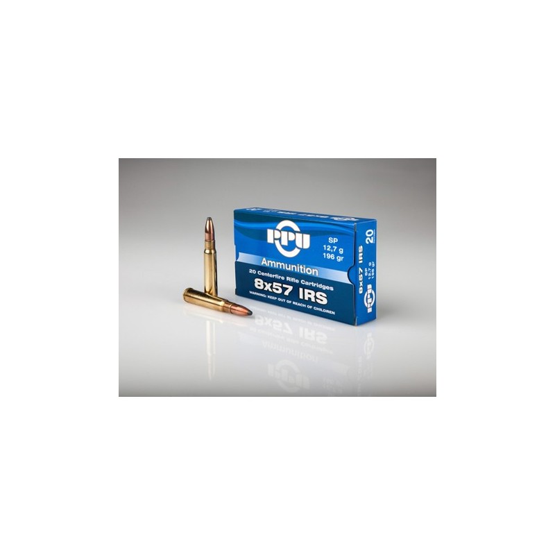 Cartouches PPU Calibre 8x57 IRS SP 196grs - Boite de 20 unités