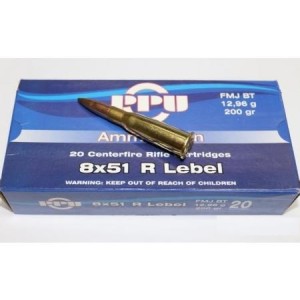 Cartouches PPU Calibre 8x51R LEBEL FMJBT 200grs - Boite de 20 unités