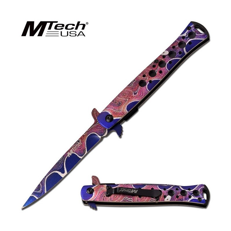 COUTEAU PLIANT MTECH LINER LOCK AVEC MANCHE COLORE