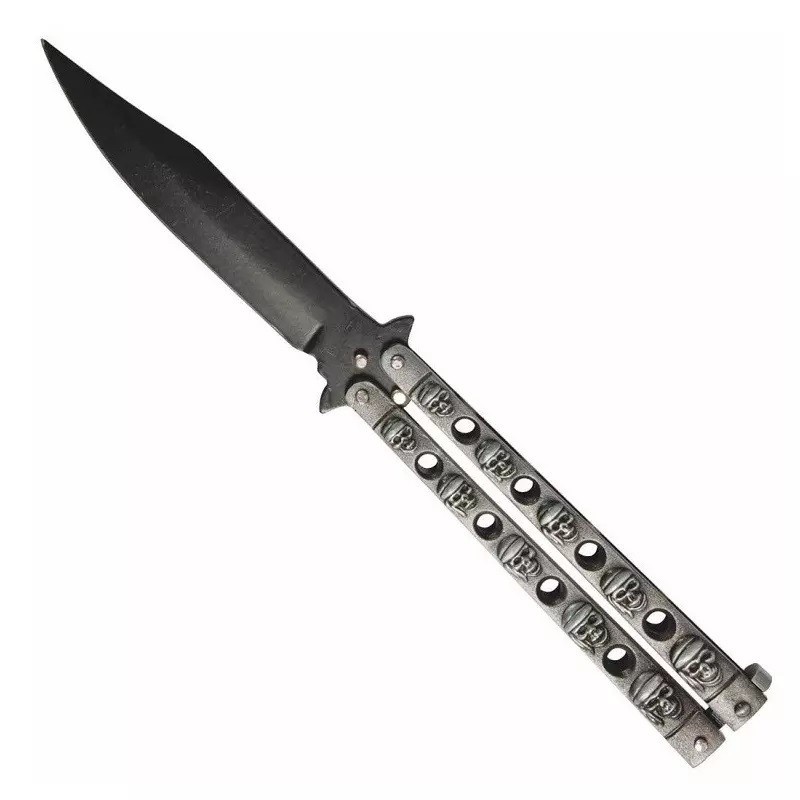 COUTEAU PAPILLON LE SKULL TETE DE MORT