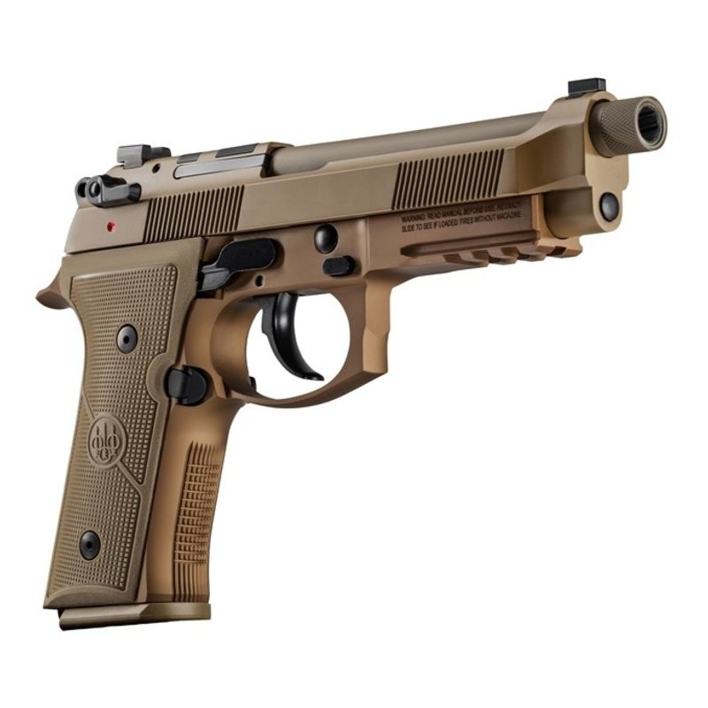 PISTOLET BERETTA M9A4 CAL. 9mm 5.2" FILETE 1/2-28 CERAKOTE FDE 18 COUPS