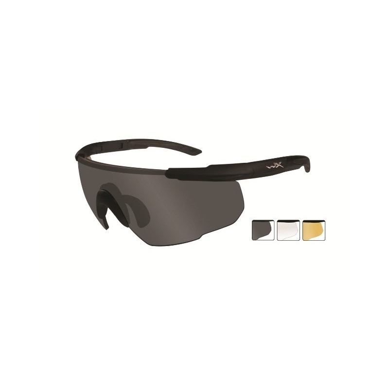 LUNETTE WILEY X SABER ADVANCED VERRES GRIS FUMES, ORANGE, TRANSPARENTS W308