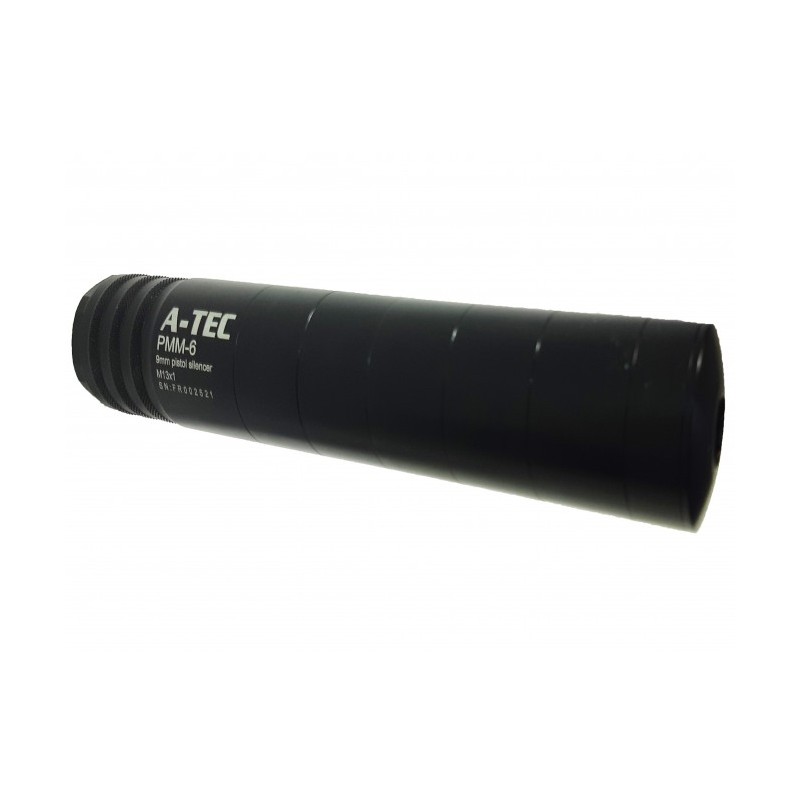 A-TEC Modérateur PMM-6 cal. 9mm - M13,5x1 LH- Semi auto Soft