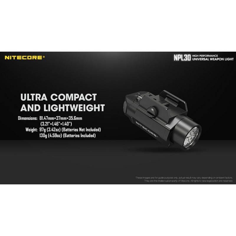 NITECORE - Lampe pour arme - Mod. NPL30 - 1200 lumens