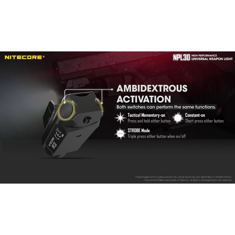 NITECORE - Lampe pour arme - Mod. NPL30 - 1200 lumens