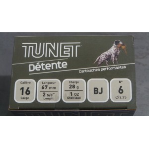 Cartouches TUNET DETENTE Cal. 16/67 28grs n°6