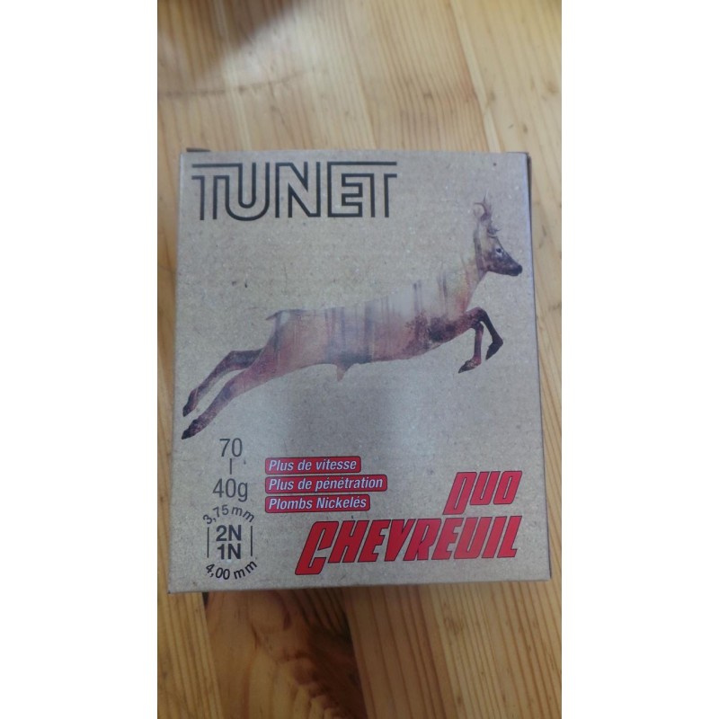 Cartouches TUNET Duo Chevreuil Cal. 12/70