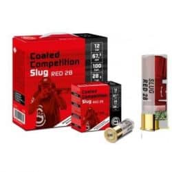 GECO COATED COMPETITION SLUG  RED 28 12/67 28g - 100 Cartouches