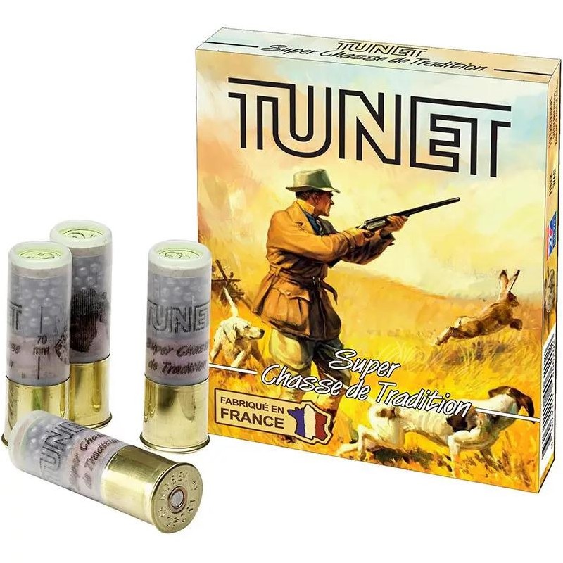 CARTOUCHE TUNET SUPER CHASSE DE TRADITION - CAL. 12/70 - 36G - BG - PB N°9  (X10)