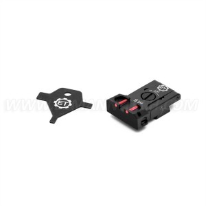 EEMANN TECH HAUSSE REGLABLE FIBRE OPTIQUE ROUGE POUR CZ SP-01 SHADOW ET SHADOW 2  ET-012025