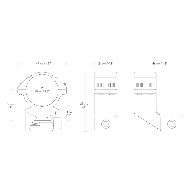 HAWKE 25MM EXTENSION RING 30MM