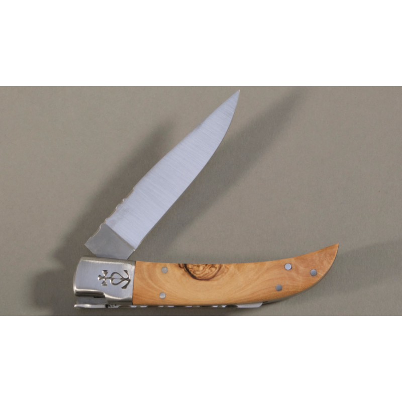 COUTEAU REGIONAL PLIANT LE CAMARGUAIS N°10 TRIDENT SOUDE - 9 CM OLIVIER