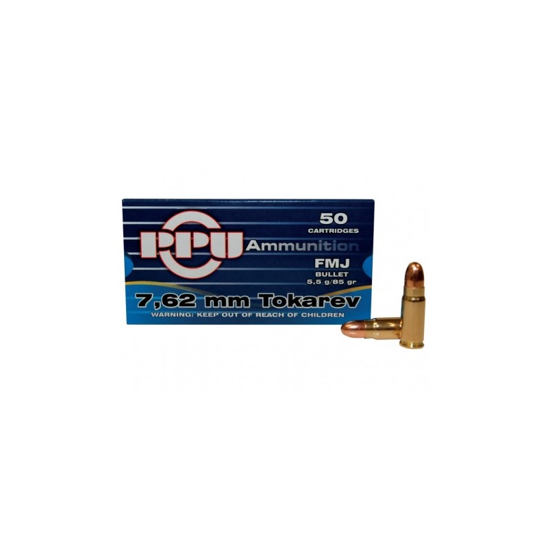 Cartouches 7,62x25 TOKAREV PPU PRVI PARTIZAN- Boite de 50 unités