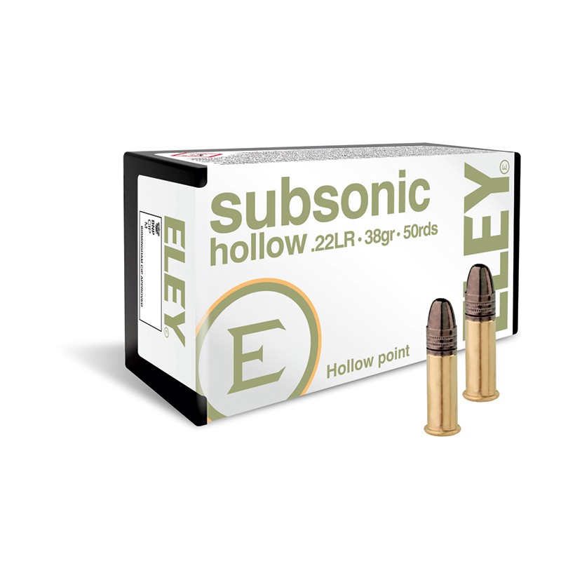 Cartouches ELEY Subsonic  Cal. 22LR - Boite de 50 unités