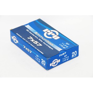 Cartouches PPU 7X57 SP 173grs - Boite de 20 unités