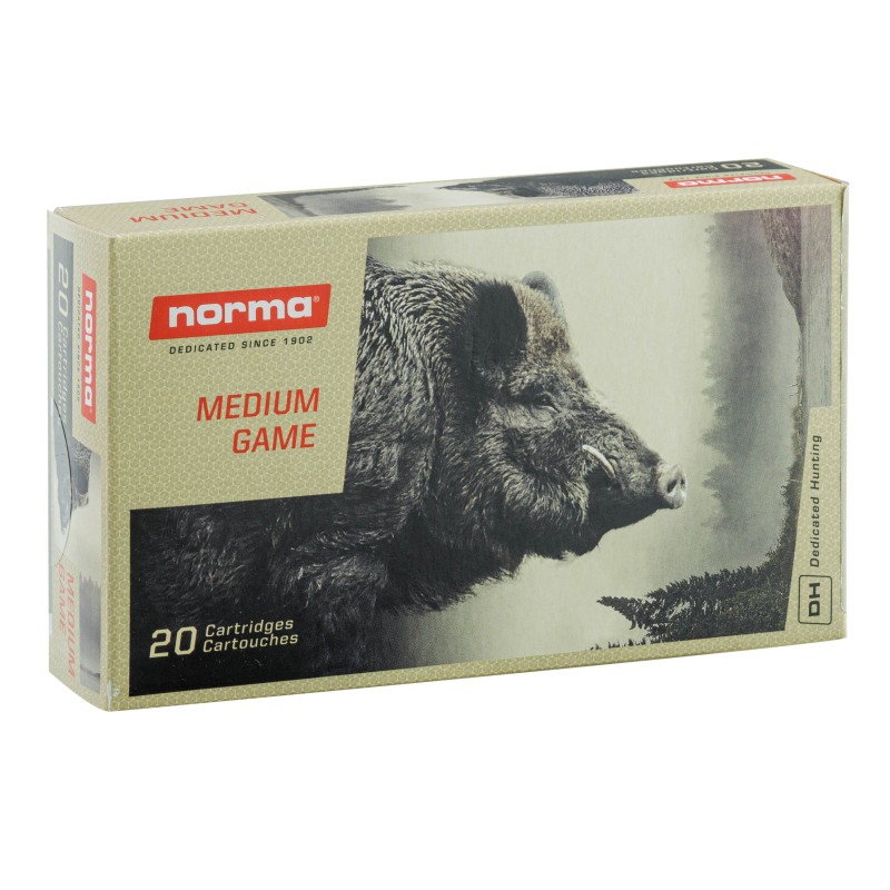 Cartouches NORMA 7X64 POINTE PLASTIQUE - 170 GR - 11G - Boite de 20 unités
