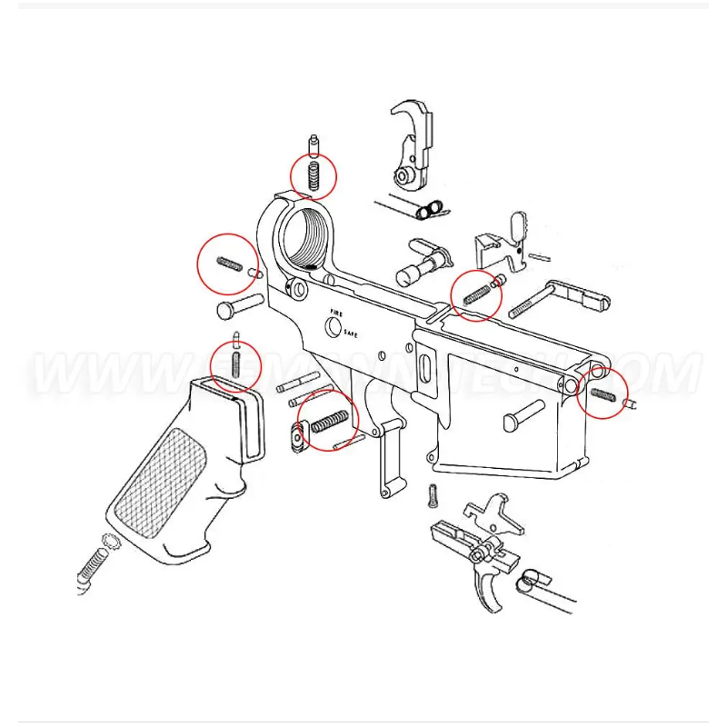 EEMANNTECH JEU DE PETIT RESSORTS POUR AR-15