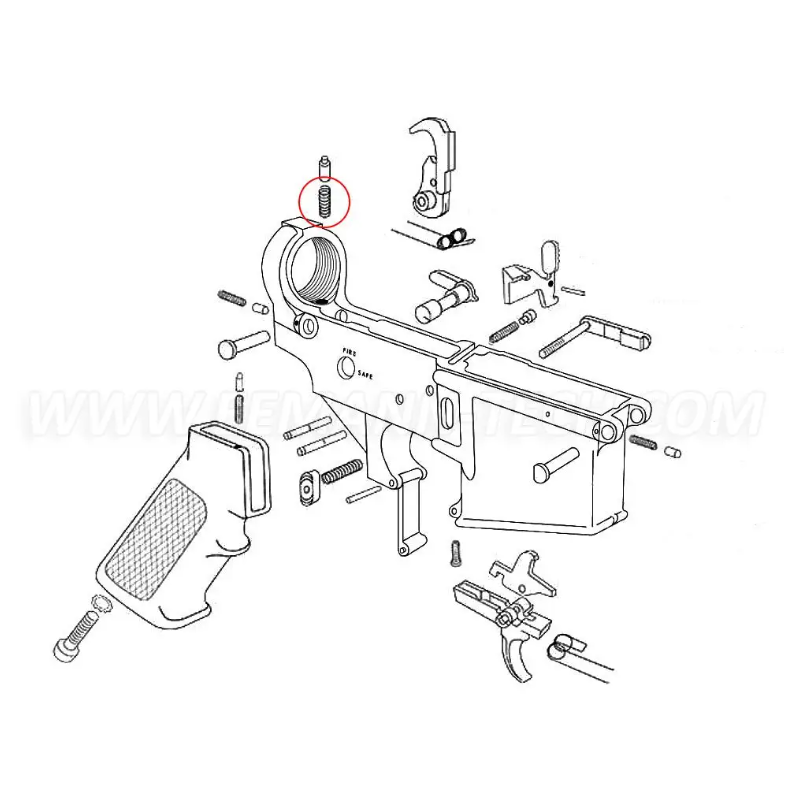 EEMANN TECH AR-15 RECOIL BUFFER RETAINER SPRING