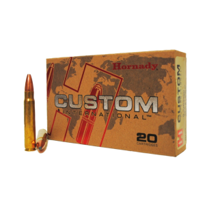 Cartouches HORNADY Calibre 9,3x62 286grs Custom International Interlock SP - Boite de 20 unités