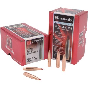 HORNADY 7mm (.284) 180 gr ELD Match - 28503 - Boîte de 100 unités