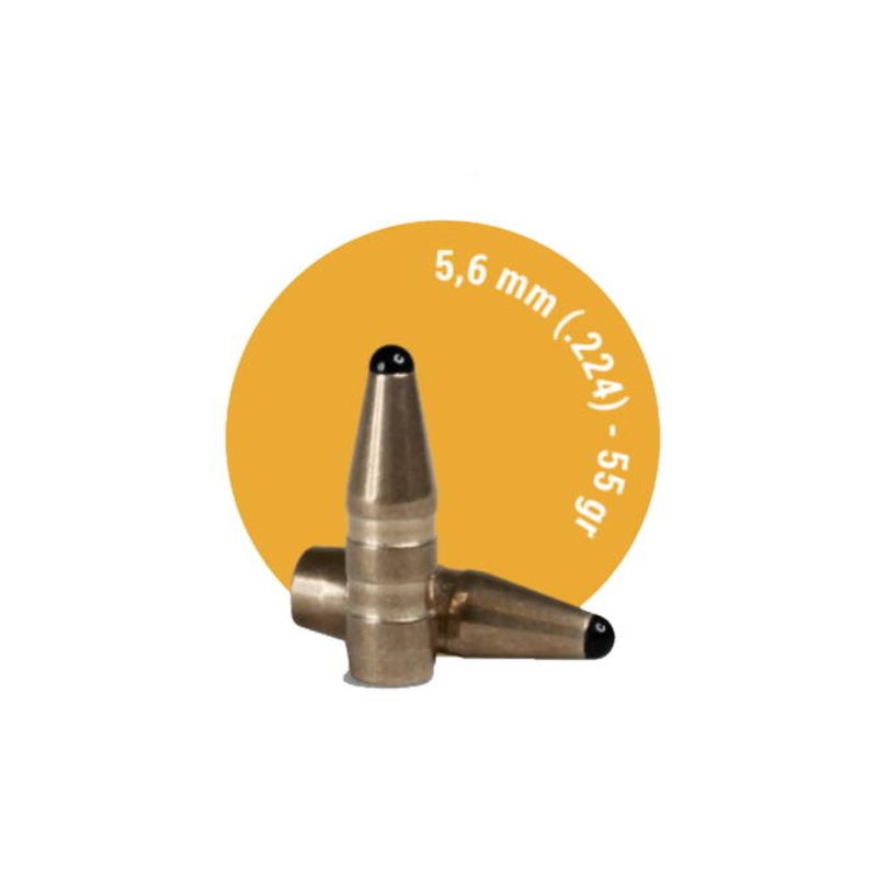 Ogives Sans Plomb Monolithiques FOX CLASSIC HUNTER cal.5,6mm (.224) 55gr - Boite de 50 unités