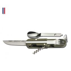 BIVOUAC - KAKI - Un couteau multifonction Made in France - avec couverts