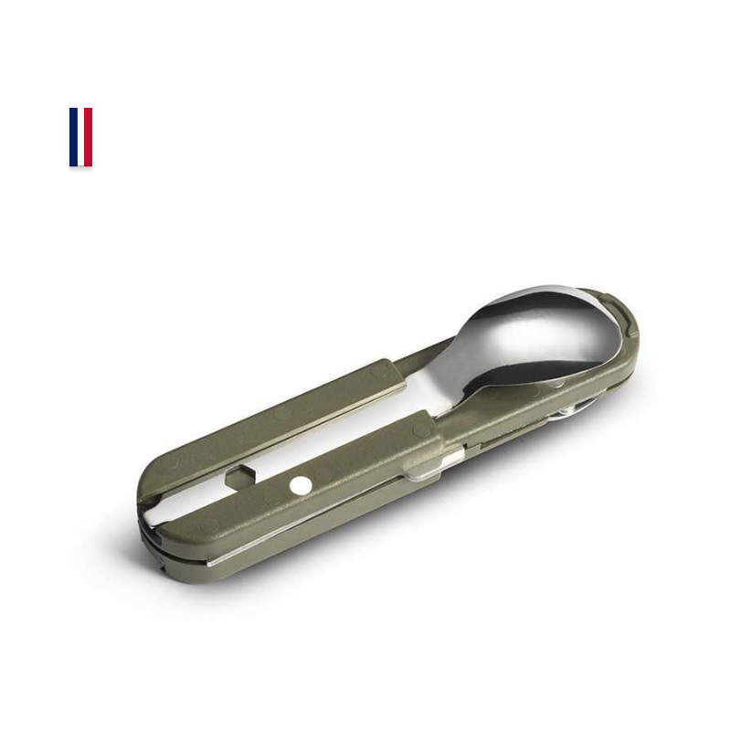 BIVOUAC - KAKI - Un couteau multifonction Made in France - avec couverts