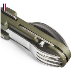 BIVOUAC - KAKI - Un couteau multifonction Made in France - avec couverts