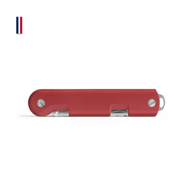 BAROUDEUR - ROUGE - Couteau de campagne Officiel - avec couverts