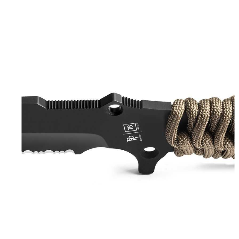 MARADEUR PARACORD 550 COYOTE BROWN LISSE + ETUI KIDEX 