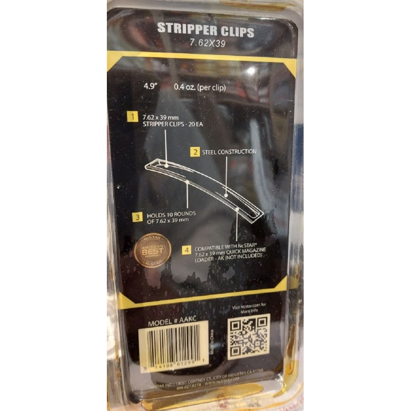 clips 10 coups NcStar SKS 7,62 x 39 clips 20 pièces, acier