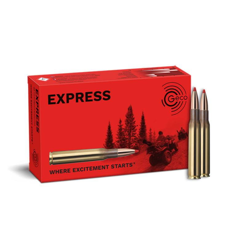 Cartouches GECO Calibre 30-06 EXPRESSS 165grs (10,7gr) - Boite de 20 unités