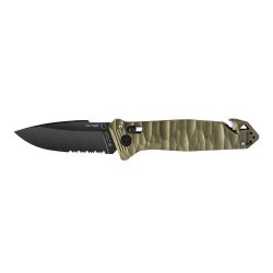 Couteau de poche Cac® S200 serration PA6 vert olive - kaki