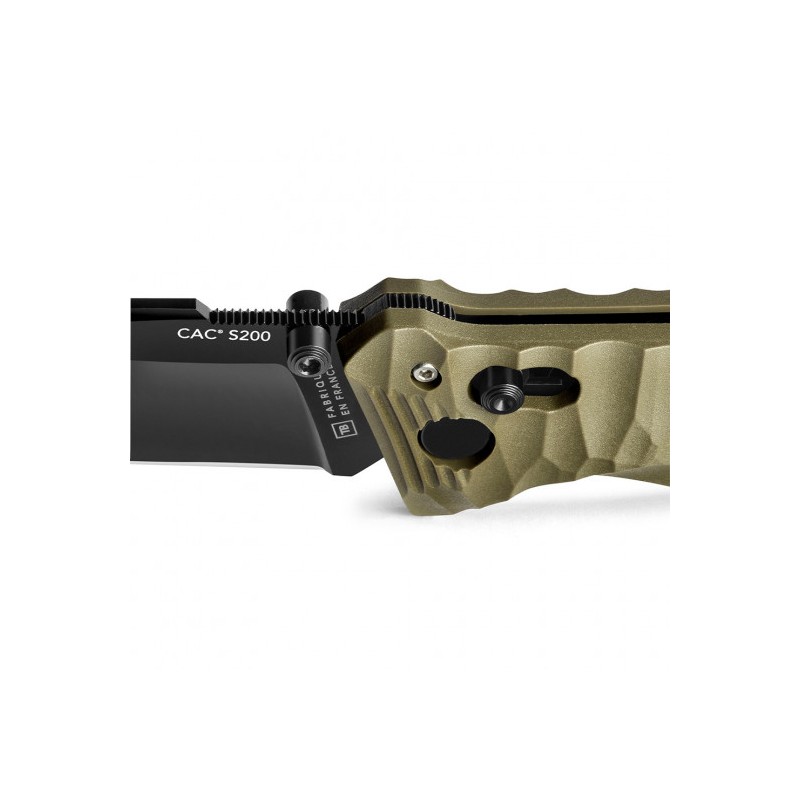 Couteau de poche Cac® S200 serration PA6 vert olive - kaki