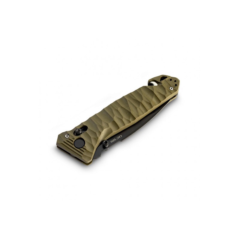Couteau de poche Cac® S200 serration PA6 vert olive - kaki
